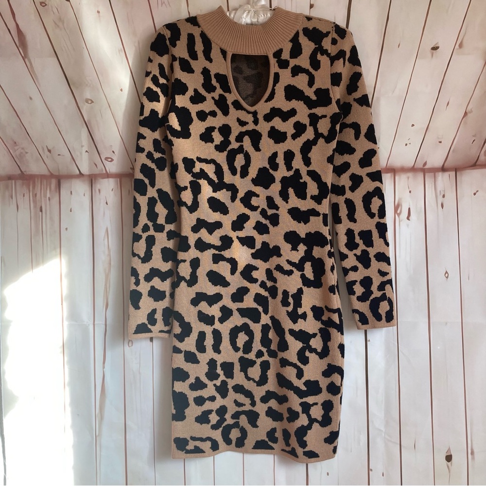 LEOPARD PRINT SWEATER DRESS 🐅